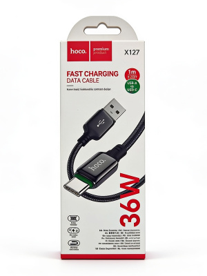 Кабель Hoco X127 Type-C 36W Black (100см)